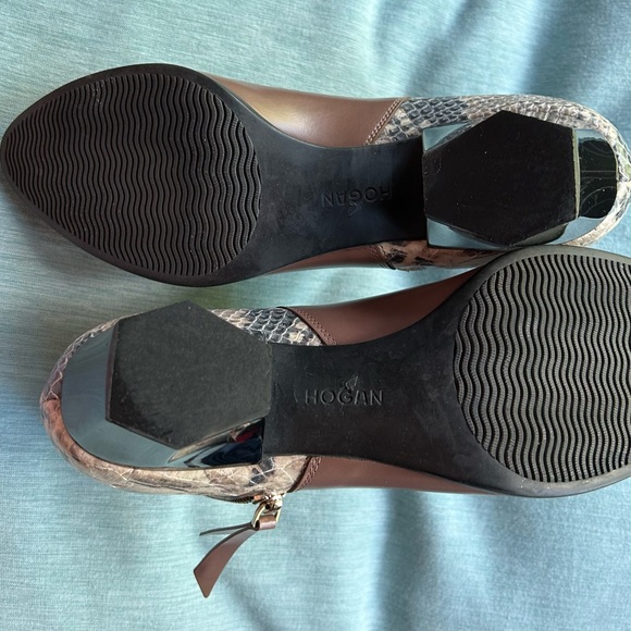 HOGAN ANKLE LIZARD/TAUPE BOOTS - Picture 4 of 4